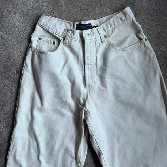 Cream colored Abercrombie and Fitch size 10 Womens Jeans - Picture 4 of 6